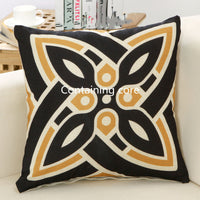 HKM-225107 Customizable Geometric Linen Cushion Cover with PP Cotton Filling - 45x45cm