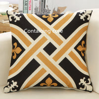 HKM-225107 Customizable Geometric Linen Cushion Cover with PP Cotton Filling - 45x45cm
