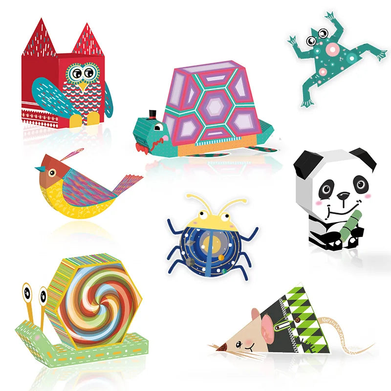 HKM-225299 3D Folding Paper Origami Toys for Children - Educational DIY Craft Kit