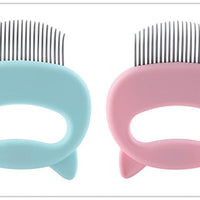 HKM-225427 Pet Hair Removal and Massaging Shell Comb for Cats and Dogs - Durable and Comfortable Design