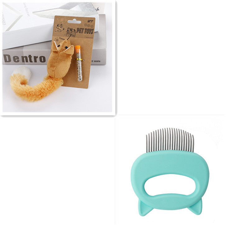 HKM-225427 Pet Hair Removal and Massaging Shell Comb for Cats and Dogs - Durable and Comfortable Design