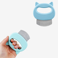 HKM-225427 Pet Hair Removal and Massaging Shell Comb for Cats and Dogs - Durable and Comfortable Design