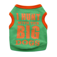 HKM-225491 Cotton Black Printed Dog Vest for Pets - XS, S, M, L Sizes Available
