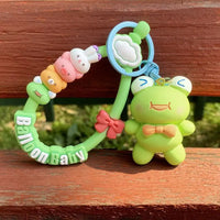 HKM-225555 Cute Animal Keychain Pendant - Creative Cartoon Bear and Rabbit Design for Bags and Keyrings