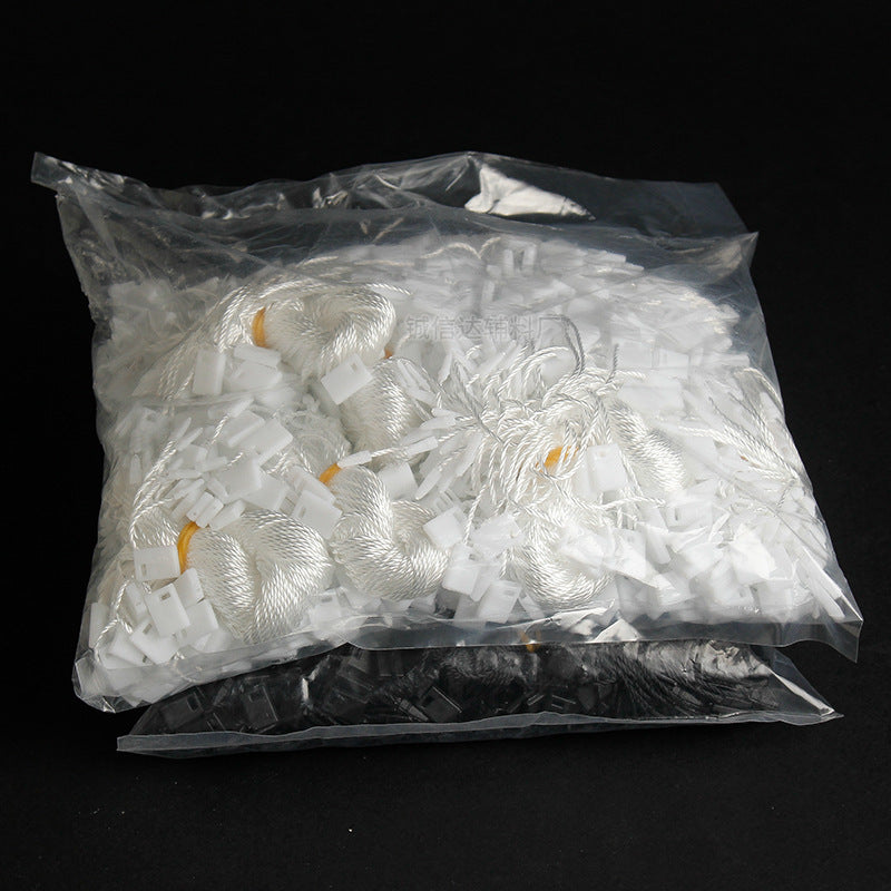 HKM-225555 Hanging Grain Home Textile Polyester Line with Plastic Buckle - 250 Tags & 1000 Rope Pieces