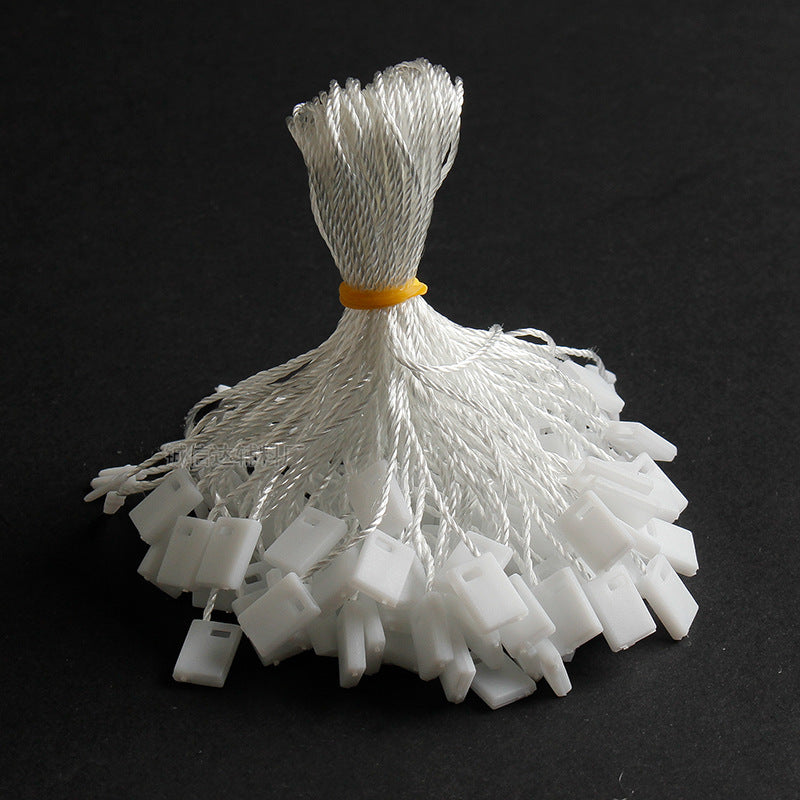 HKM-225555 Hanging Grain Home Textile Polyester Line with Plastic Buckle - 250 Tags & 1000 Rope Pieces