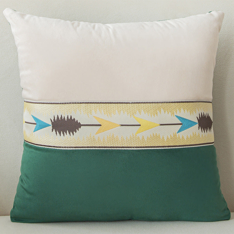 HKM-225683 Solid Color Thickened Fabric Patchwork Pillowcase 45x45cm