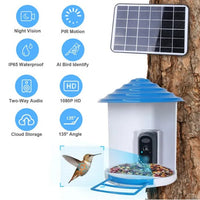 HKM-225811 Solar-Powered Smart Bird Feeder with 1080P HD Camera, AI Bird Identification, and WiFi App Control