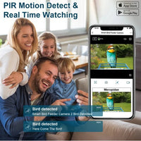 HKM-225811 Solar-Powered Smart Bird Feeder with 1080P HD Camera, AI Bird Identification, and WiFi App Control