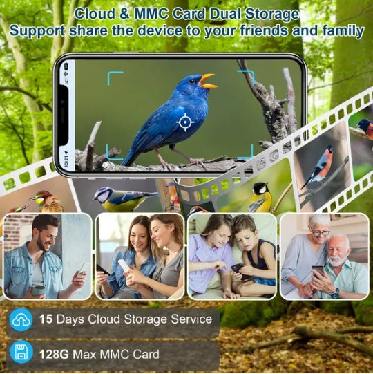 HKM-225811 Solar-Powered Smart Bird Feeder with 1080P HD Camera, AI Bird Identification, and WiFi App Control