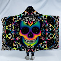 HKM-225875 3D Digital Printed Hooded Blanket Cape - Soft Lamb, Flannel, and Arctic Fleece for Year-Round Comfort (Adult & Child Sizes)