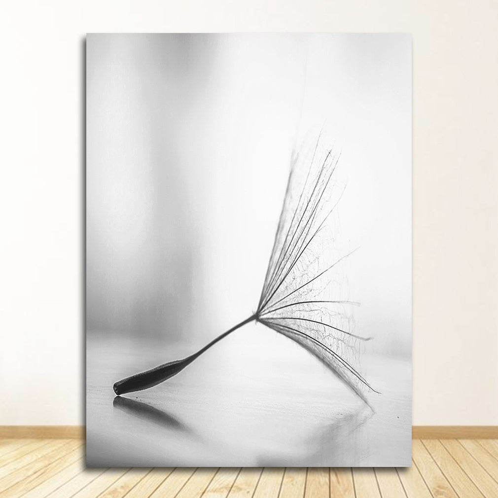 HKM-225875 Frameless Abstract Dandelion Flower Canvas Art for Modern Living Room Decor