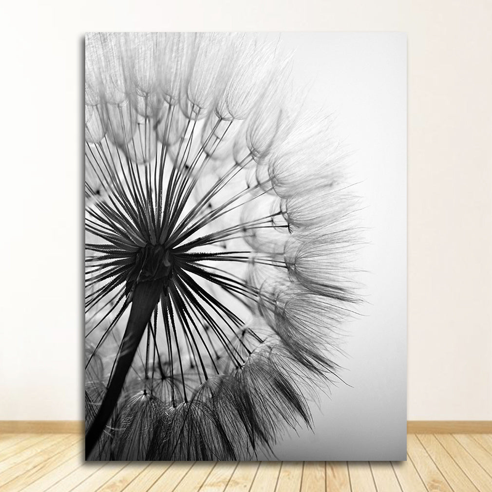 HKM-225875 Frameless Abstract Dandelion Flower Canvas Art for Modern Living Room Decor