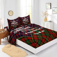 HKM-225875 Red Christmas Fitted Sheet Set with Pillowcases in Multiple Sizes and Modern Design
