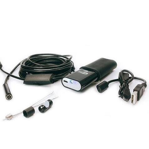 HKM-226067 WiFi USB Endoscope Camera with 8mm Lens, 2MP CMOS, 6 LED Lights, and 2m Length for Android & iPhone