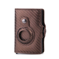 HKM-226131 Men's Short PU Leather Card Holder with Banknote Clip and Card Slots