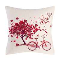 HKM-226259 Nordic Cartoon Anime Linen Pillowcase for Valentine's Day Gift
