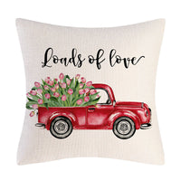 HKM-226259 Nordic Cartoon Anime Linen Pillowcase for Valentine's Day Gift