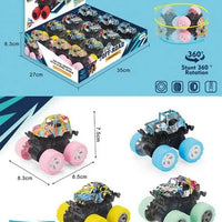 HKM-226515 Rotatable Four-Wheel Drive Police Car Toy with Inertial Stunt Action for Kids Ages 2 and Up
