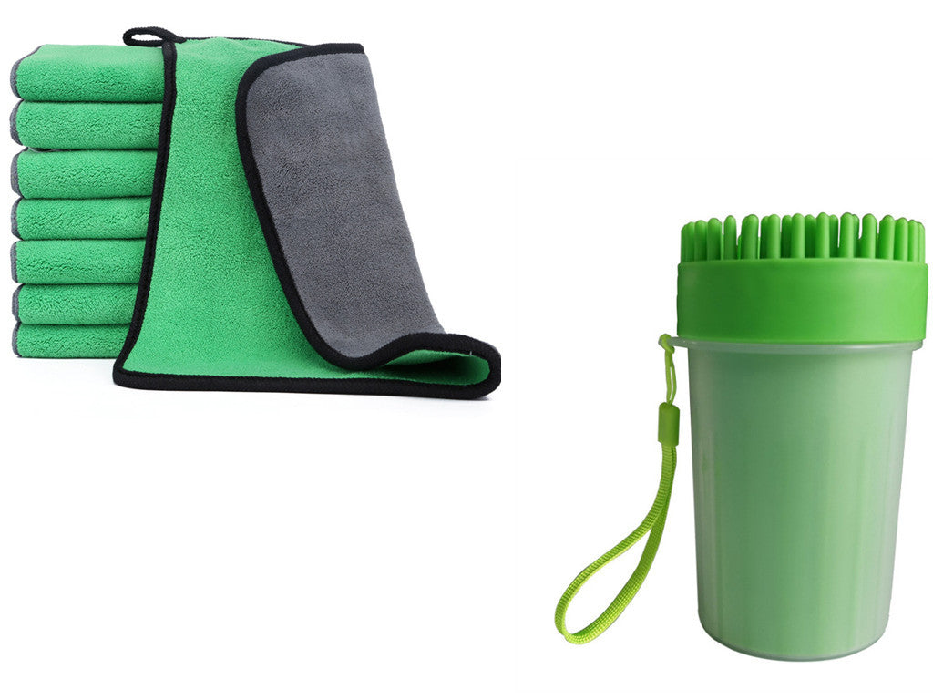 HKM-226579 Pet Foot Washing Cup - Medium and Large Sizes Available in Blue, Green, and Pink
