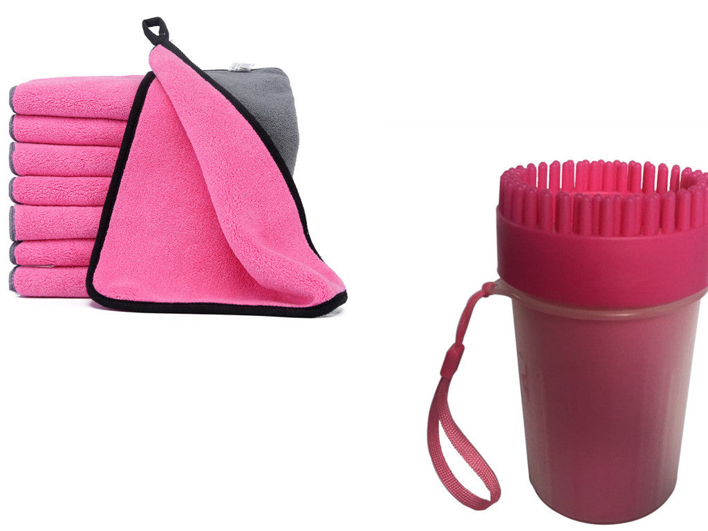HKM-226579 Pet Foot Washing Cup - Medium and Large Sizes Available in Blue, Green, and Pink