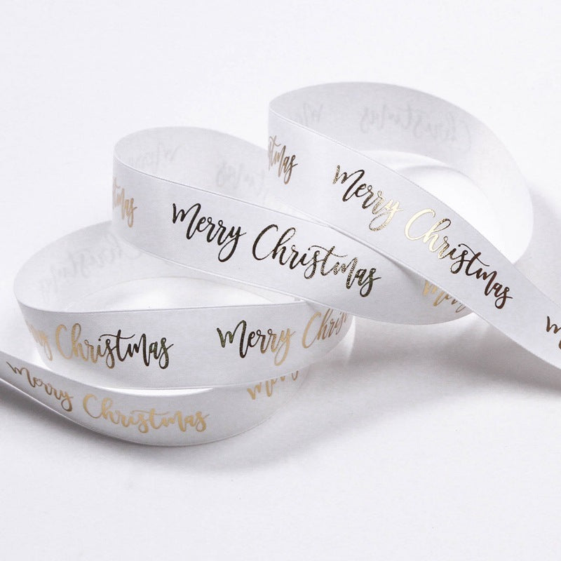 HKM-226643 Polyester Christmas Ribbon for DIY Crafts, Clothing, and Home Decor - 10 or 100 Yards
