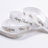 HKM-226643 Polyester Christmas Ribbon for DIY Crafts, Clothing, and Home Decor - 10 or 100 Yards