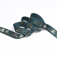 HKM-226643 Polyester Christmas Ribbon for DIY Crafts, Clothing, and Home Decor - 10 or 100 Yards