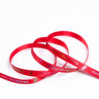 HKM-226643 Polyester Christmas Ribbon for DIY Crafts, Clothing, and Home Decor - 10 or 100 Yards