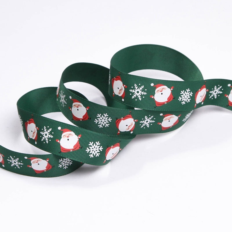 HKM-226643 Polyester Christmas Ribbon for DIY Crafts, Clothing, and Home Decor - 10 or 100 Yards