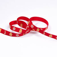 HKM-226643 Polyester Christmas Ribbon for DIY Crafts, Clothing, and Home Decor - 10 or 100 Yards