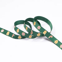 HKM-226643 Polyester Christmas Ribbon for DIY Crafts, Clothing, and Home Decor - 10 or 100 Yards