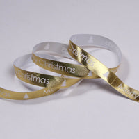 HKM-226643 Polyester Christmas Ribbon for DIY Crafts, Clothing, and Home Decor - 10 or 100 Yards