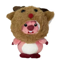 HKM-226707 Kawaii Plush Beaver Keychain with Detachable Animal Hat Pendant – Soft Plush Toys for Kids and Adults