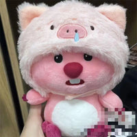 HKM-226707 Kawaii Plush Beaver Keychain with Detachable Animal Hat Pendant – Soft Plush Toys for Kids and Adults