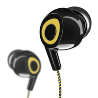 HKM-226771 In-Ear Wired Headset with 3.5mm Plug, Black Gold & Black Red Options