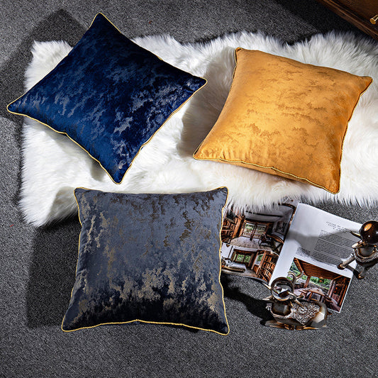 HKM-226835 Lightweight Solid Velvet Cushion Cover for Bedside or Living Room - 45x45 & 55x55 Options Available