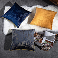 HKM-226835 Lightweight Solid Velvet Cushion Cover for Bedside or Living Room - 45x45 & 55x55 Options Available