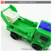 HKM-226835 Miniature Friction Toy Garbage Truck for Kids - 7 x 14 x 8 CM Size