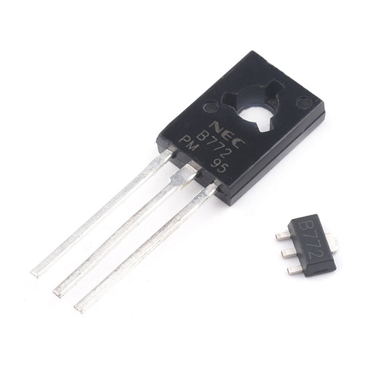 HKM-227219 PNP Power Transistor B772 TO-126 SOT-89, 3A 40V Collector-Emitter Breakdown