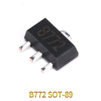 HKM-227219 PNP Power Transistor B772 TO-126 SOT-89, 3A 40V Collector-Emitter Breakdown