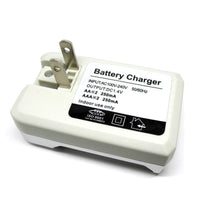 HKM-227283 White Plastic No. 5 7 Battery Charger - Dual Slot, Input 100V-240V, Output 1.2V, Compact Design