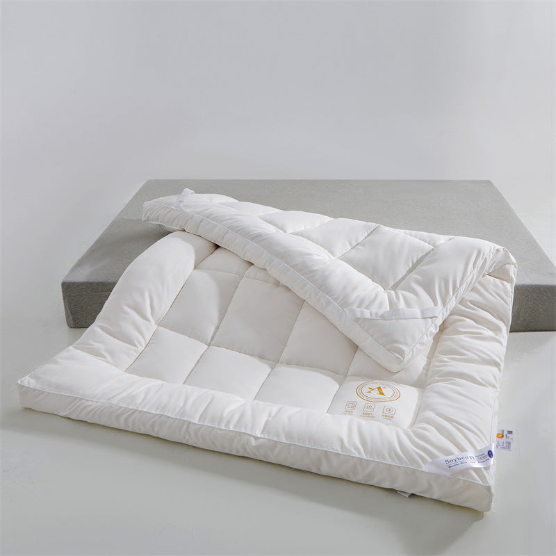 HKM-227347 White Soybean Fiber Mattress - Soft Anti-Feather Cloth Cover, Multiple Sizes Available