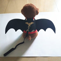 HKM-227475 Halloween Themed Bat Wings for Dogs and Cats - Adjustable Chest Strap Available in S and M Sizes