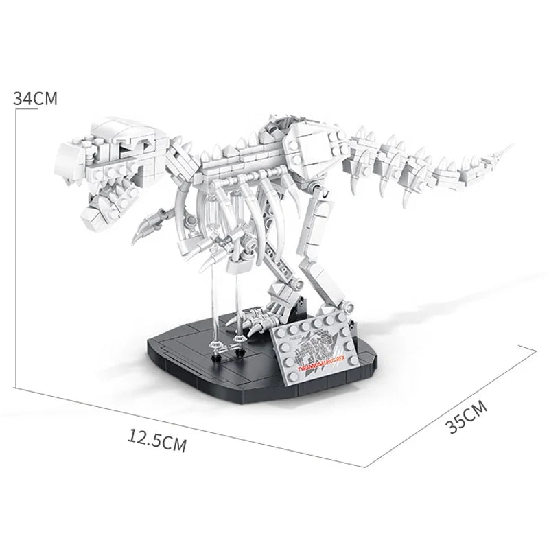 HKM-227603 2 in 1 Dinosaur Fossils Building Block Set | DIY 3D Assembly Toy for Ages 8 and Up