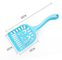 HKM-227731 Cat Face Cat Litter Scoop - Plastic Cleaner in Pink, Blue, Yellow, or Purple
