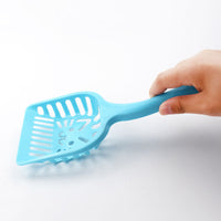 HKM-227731 Cat Face Cat Litter Scoop - Plastic Cleaner in Pink, Blue, Yellow, or Purple