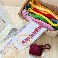 HKM-227859 Bamboo Embroidery Hoop for Cross Stitch and Circle Embroidery, 3 in / 8 cm