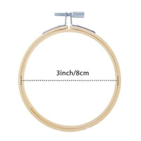 HKM-227859 Bamboo Embroidery Hoop for Cross Stitch and Circle Embroidery, 3 in / 8 cm
