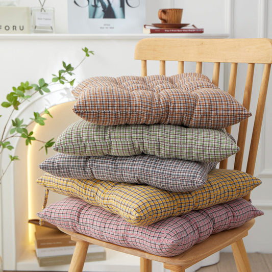 HKM-227987 Adjustable Geometric Pattern Cushion - Modern Plaid Design in Multiple Colors